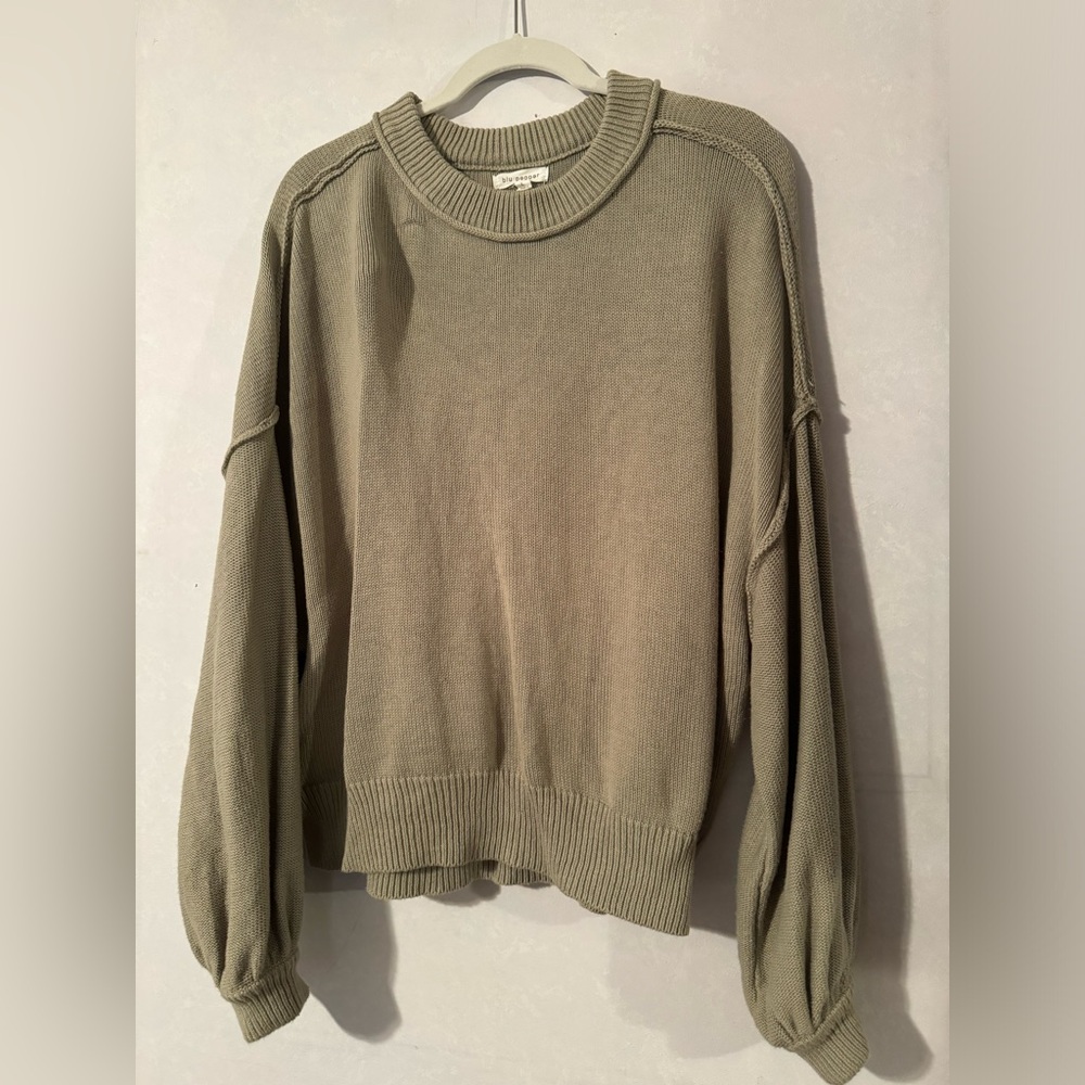 Green knit sweater